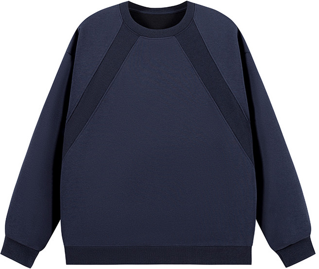 봄가을 남성 루즈핏 배색 디자인 솔리드 라운드넥 긴팔 맨투맨