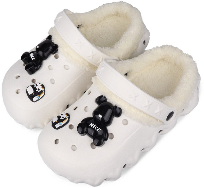 발캉스 남여공용 겨울 무중력 더블 쿠션 족저근막 리커버리 방한 털 샌들