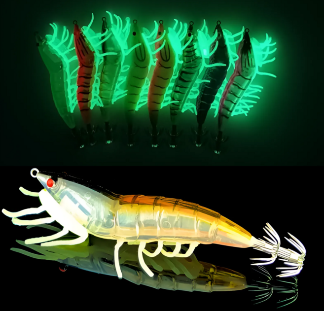 지티오비 쭈꾸미 에기 선상장원 갑오징어 수평에기 새우애기 5종 세트, 1세트, 12g, 혼합색상