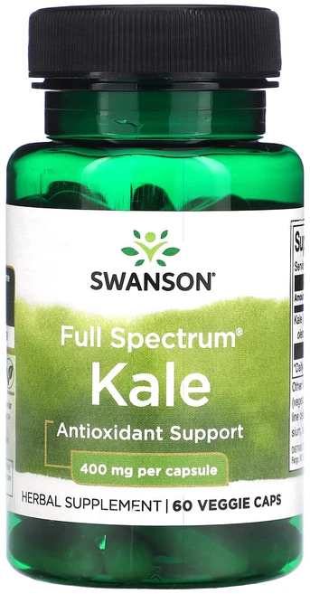Swanson 풀 스펙트럼 케일 400mg 베지 캡슐 60정, Swanson풀스펙트럼케일400mg베지캡슐60정, 1개 - 쿠팡