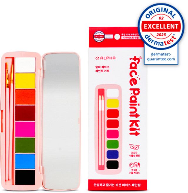 알파색채 페이스 페인트 키트, 19.7g, 8색