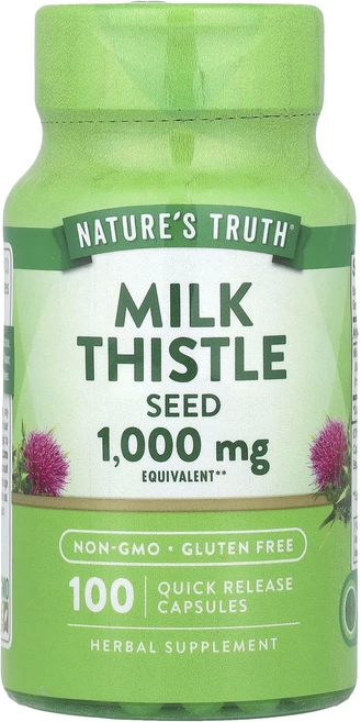 몸관리하세요 겨울입니다 Nature's Truth 밀크시슬 씨추출물 1000mg 빠른 방출 캡슐 100정 특별관리진행, NaturesTruth밀크시슬씨추출물1000mg빠른방출, 1개 - 쿠팡