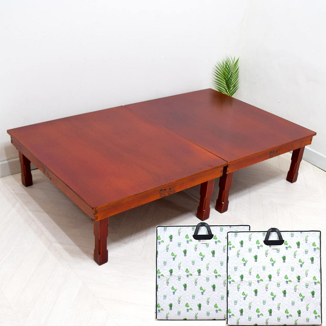 남원 향림공예 접이식 교자상 900x750 2개 + 누빔커버 2개 세트 제사상 집들이 잔치상 8인용 10인용, 교자일반 90x75cm 2개 +누빔커버 2개