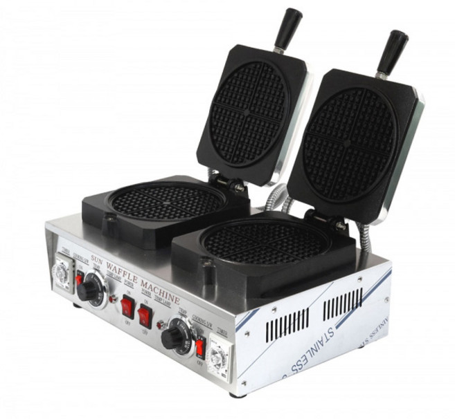 태양산업 업소용 아메리칸 와플기계 길거리 얇은와플 와플메이커 사각형2구 WPR450T, 와플기계 WPR-450T