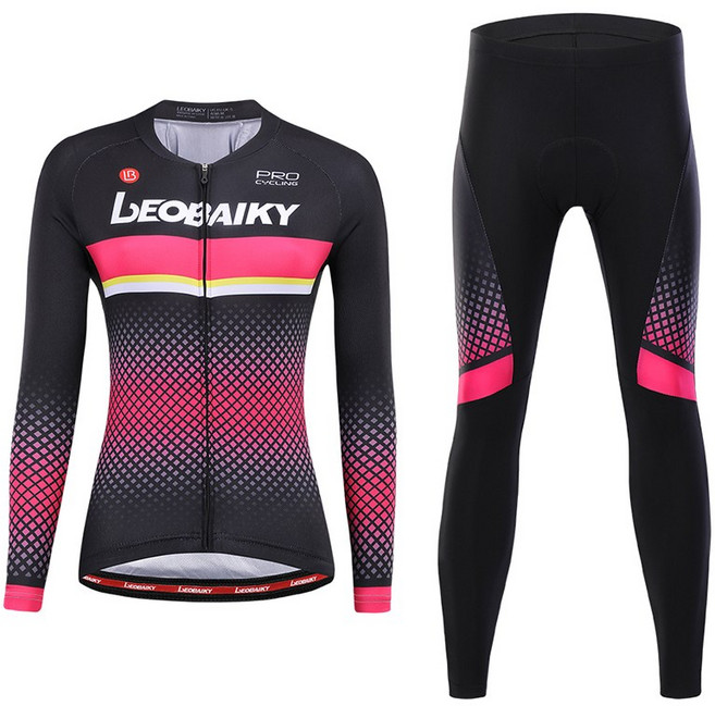 바이크랩 여성용 자전거의류 라이딩복 긴팔 상하의 세트 LBFL19-04