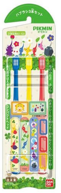 バンダイ BANDAI 반다이 피크민 브러쉬 3종 세트 캐릭터 상품 일본 키즈 칫솔 1123627, 1개