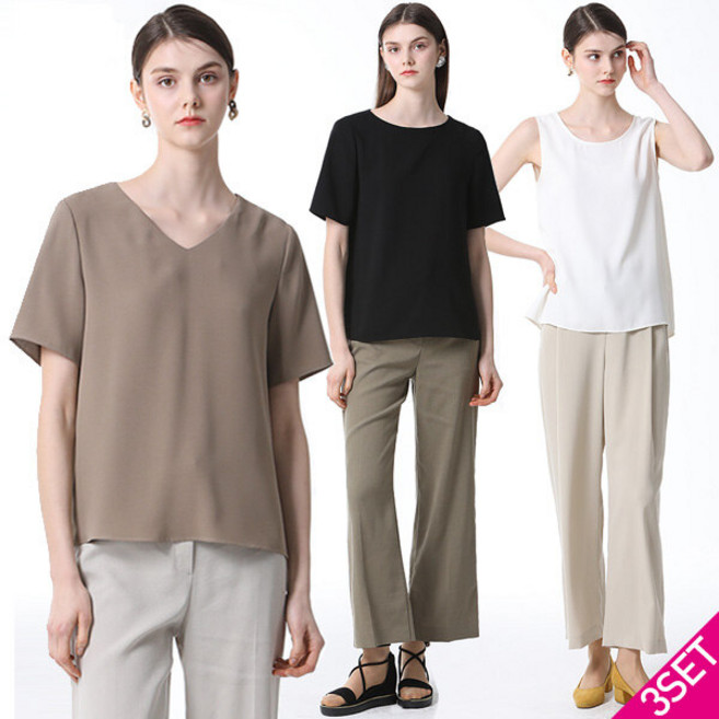 르오트 르오트 찰랑 에센셜 블라우스 3종세트