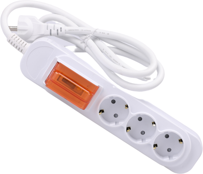 4000W 고용량 멀티탭 3구접지 누전차단부착형 에어컨 건조기 인덕션 전기히터, 5m, 1개