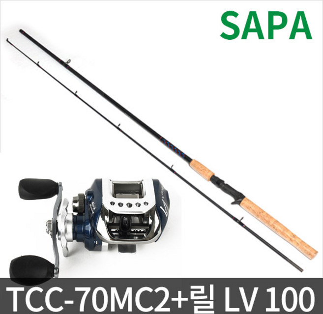 싸파 클래식에디션 루어대 TCC70MC2+릴 LY-2 낚시세트 우럭광어 갯바위낚시, TCC70MC2+LY-2좌핸들