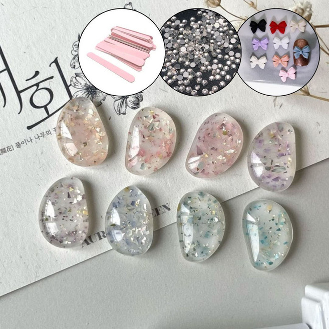 디젤 오로라퀸 개화 글리터젤+파츠 30알 봄네일, AQ198, 9g, 1개