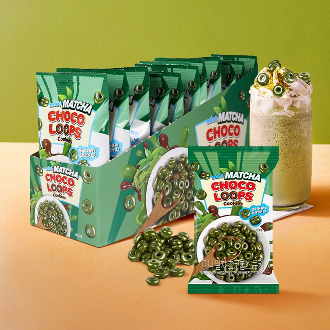 말차초코룹스 쿠키, 12개, 40g