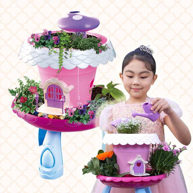 오누즈 새싹가든 공주 정원 TV광고 어린이 화분 식물 키우기 놀이 세트, 1개