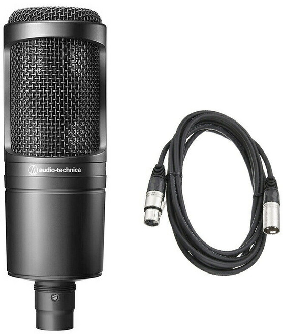 audio-technica 오디오 테크니카 AT2020 콘덴서 마이크 + 3m XLR-XLR 케이블