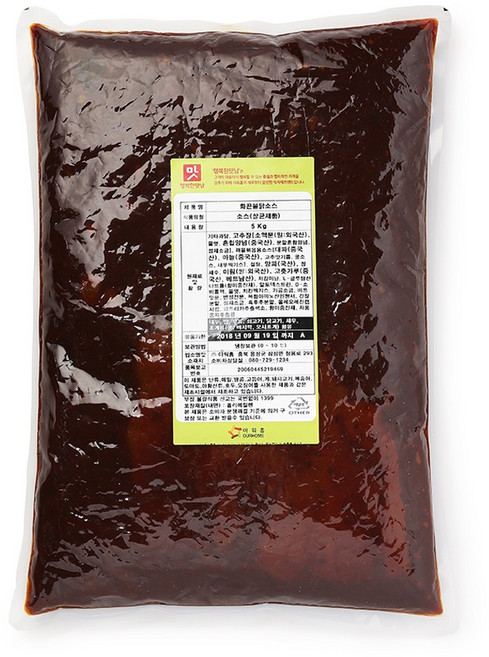 아워홈 행복한맛남 화끈 불닭소스, 5kg, 5개