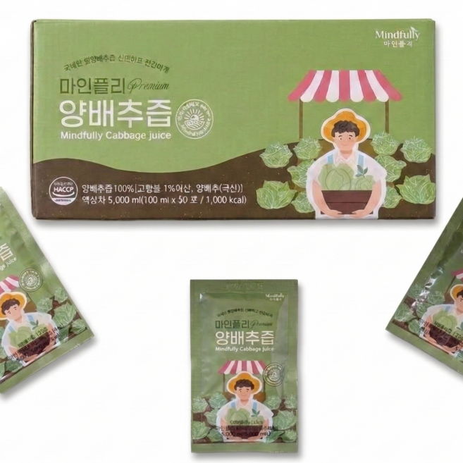 마인플리 국내산 양배추즙, 100개, 100ml