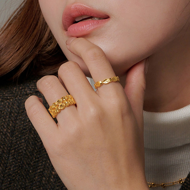 24k 순금 물고기 우정 행운 이터니티 애끼 반지 3.75g