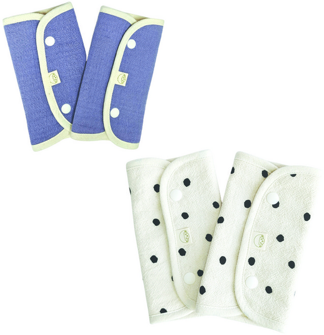 메롱베베 아기띠 침받이 2종 x 2p 세트, 도트+라이트블루, 1세트