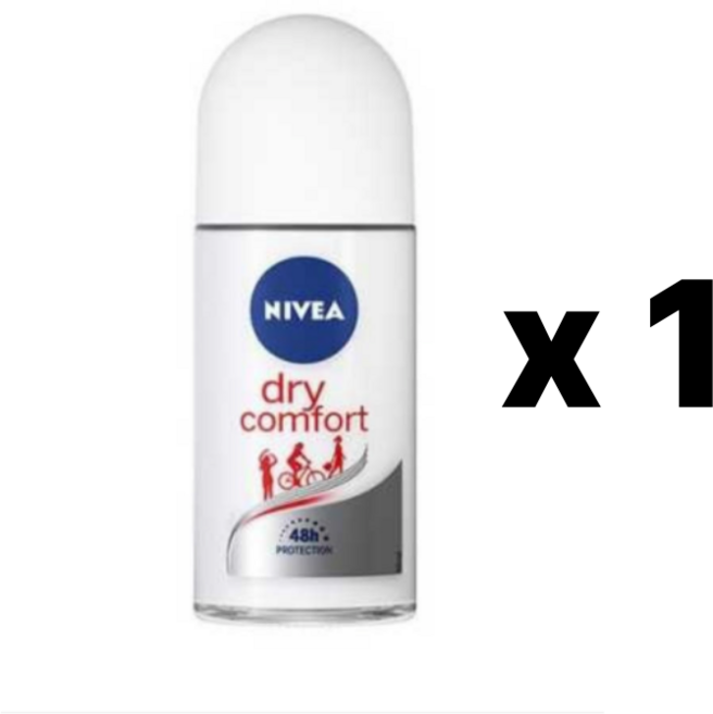 니베아 데오드란트 롤온 드라이 컴포트 롤온타입, 50ml, 1개