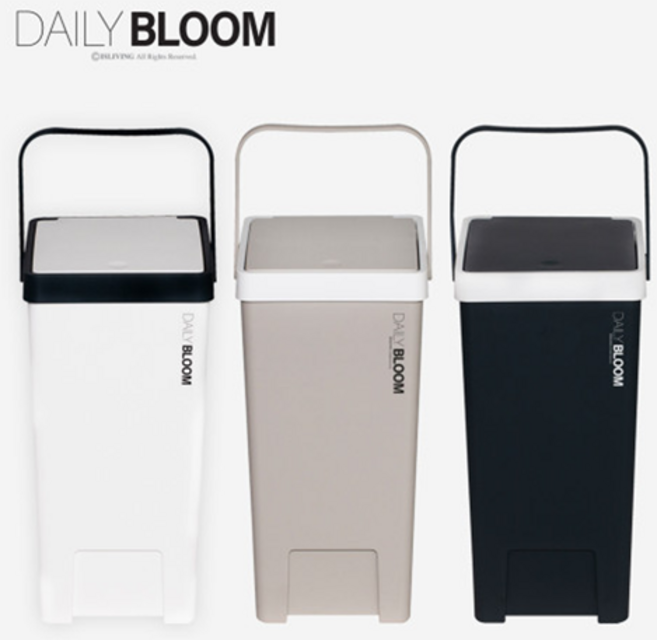 데일리블룸_손잡이휴지통 20L*1P, 랜덤