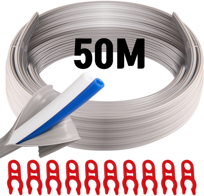 정수기호스 장거리 국산 6mm 안전커버링 투라인 50M 100M (옵션선택), 안전커버링투라인호스50M, 1개