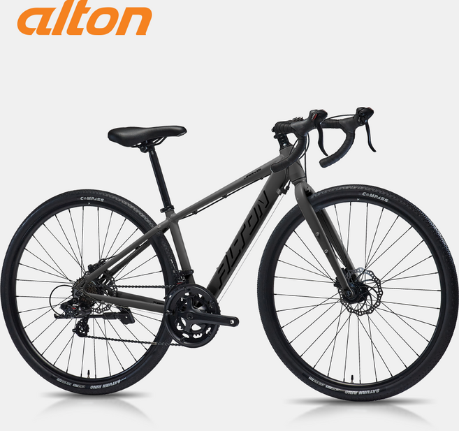 2025 알톤 자비스 14D 700C 로드 자전거 알루미늄 14단 듀얼레버 디스크 완조립, 1개, 165cm, 자비스14D 380 매트그레이