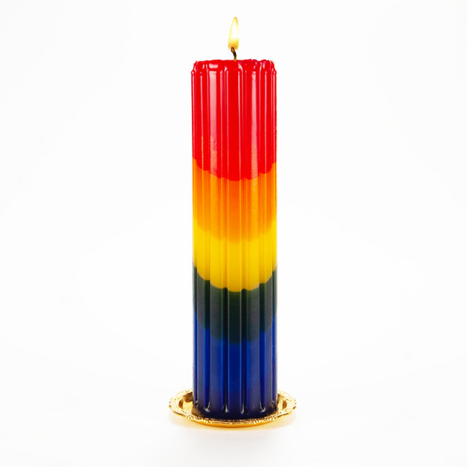 연화양초 만월 무지개원백홈초 홈초 무지개색초 기도초 법당용초, 10개