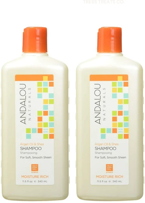 안달로우내추럴스 아르간 오일 & 시어 샴푸 모이스처 리치, 2개, 340ml - 쿠팡