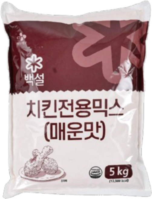 씨제이제일제당 백설 치킨전용 믹스 매운맛, 22개, 5kg