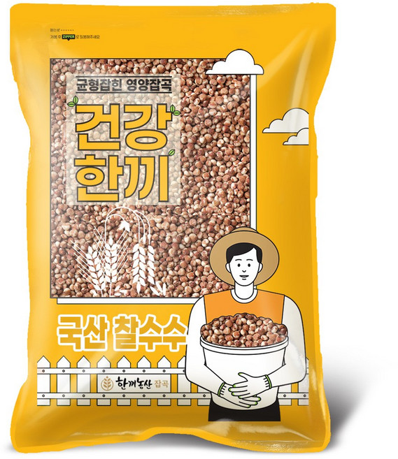 한끼농산 국산 찰수수 2kg 붉은수수, 1개
