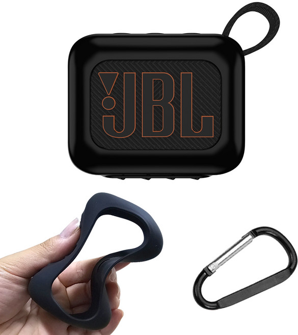 JBL GO4 호환 케이스 실리콘 보호 케이스 JB41, 블랙