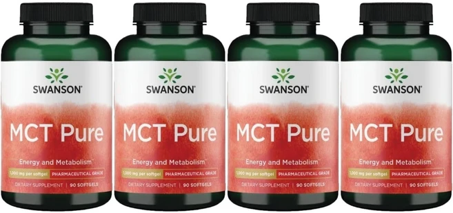 스완슨 MCT 퓨어 1000mg, 4개, 90정 - 쿠팡