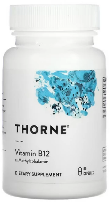 쏜리서치 Thorne 비타민B12 메틸코발라민 60캡슐 비타민B군 피로 활력비타민, 60정, 1개 - 쿠팡