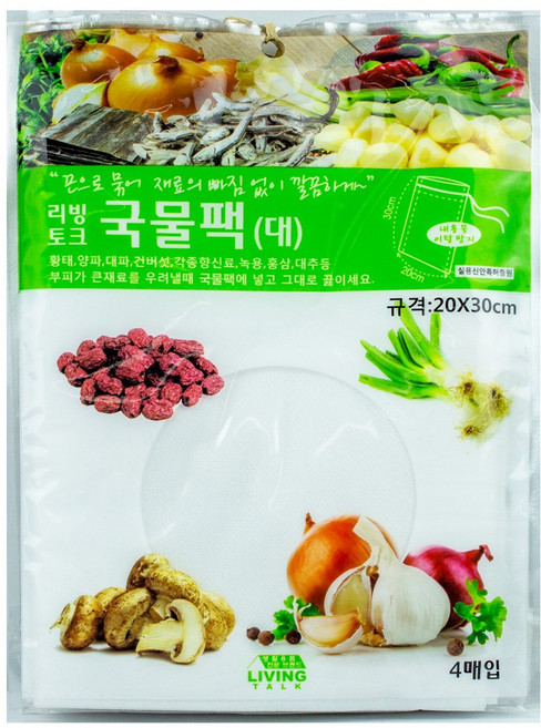 리빙토크 국물팩(대) 20x30cm 4매입 5개, 쿠팡 본상품선택, 1개, 1개