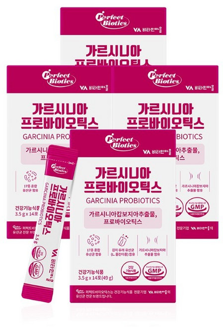 퍼펙트바이오틱스 가르시니아 프로바이오틱스 14p, 49g, 4개