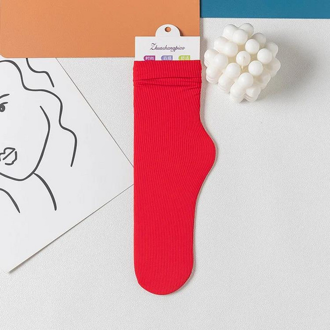 한 쌍 일본 한국 여성 얼음 얇은 느슨한 송아지 튜브 양말 여름 나일론 양말 패션 대학 스타일 솔리드 컬러