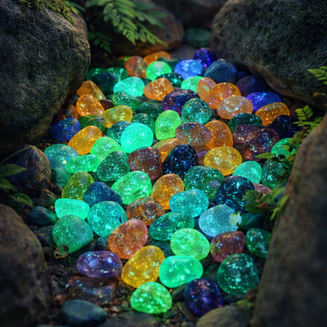 샤이닝 물방울 야광자갈 100p세트(컬러믹스), 100개, 컬러믹스