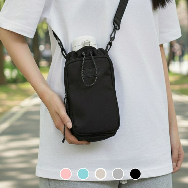 [두손자유] 페로키 텀블러백 물통 가방 파우치 크로스백 가방, 1개, 페로키_블랙백