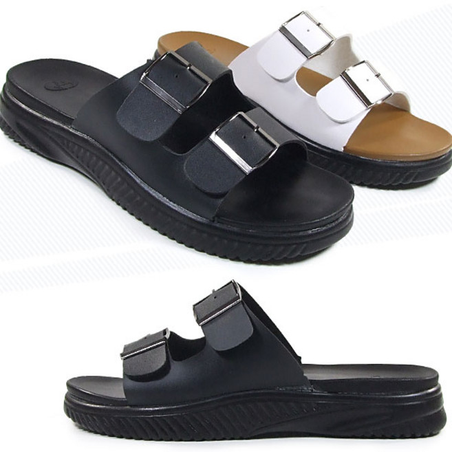 [슈엔몰] DH845 / 250~280 국산 발편한 남성 여름 버클 벨티드 슬리퍼 사무실 정장 샌들 신발