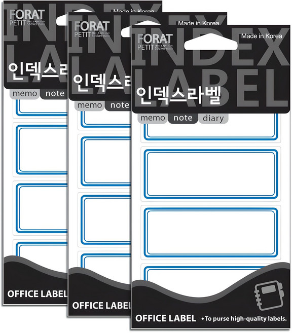 쁘띠팬시 인덱스 일반 견출지 라벨스티커 20-217B, 18개입, 3개