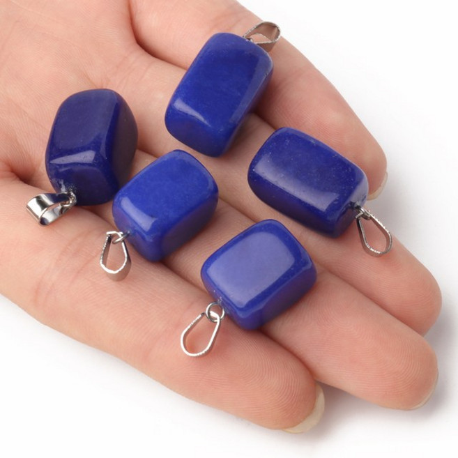 말라카이트목걸이 적 자연 레드 재스퍼 청금석 공작석 펜던트 쥬얼리 목걸이 귀걸이 수제 재료 5 개, 29) kyanite