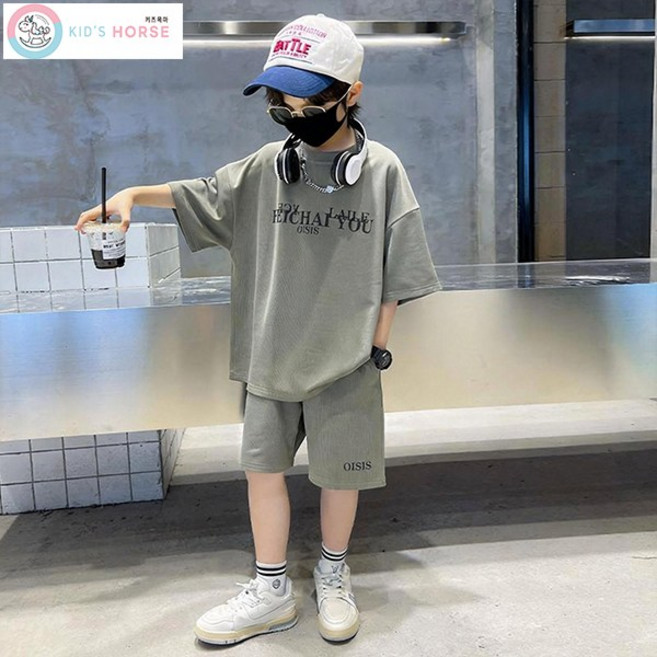 키즈목마 kid's horse 2025 여름 남아 반팔 상하복 세트 주니어 반팔 반바지 세트 아동 반팔 상하복 574