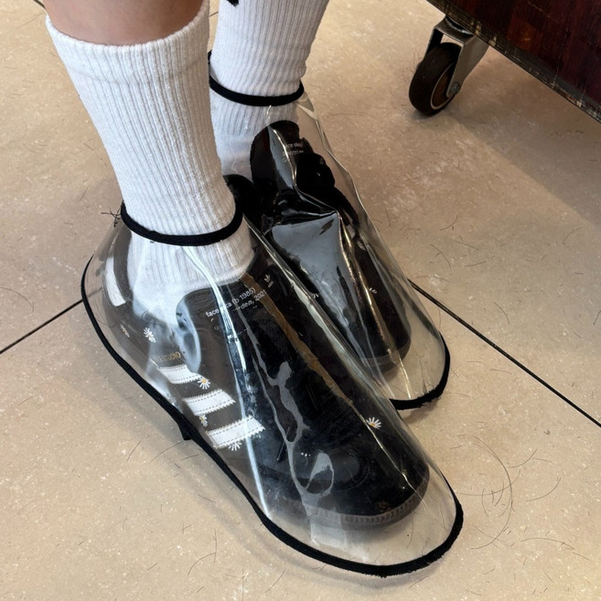 젠도바 미용 신발커버 미용슈즈커버 덮개, 1개, 화이트 M