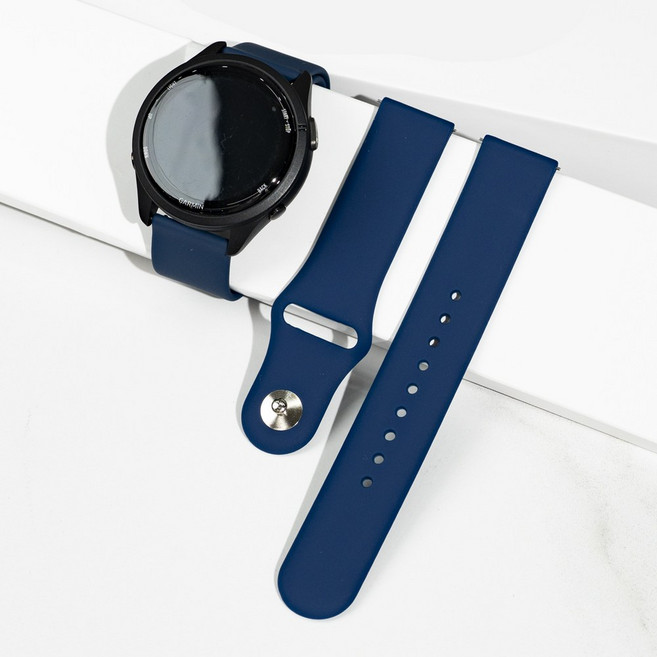 나인식스 가민워치 55 165 베뉴 어프로치 호환 원버튼 실리콘 스트랩 밴드, 1개, 네이비