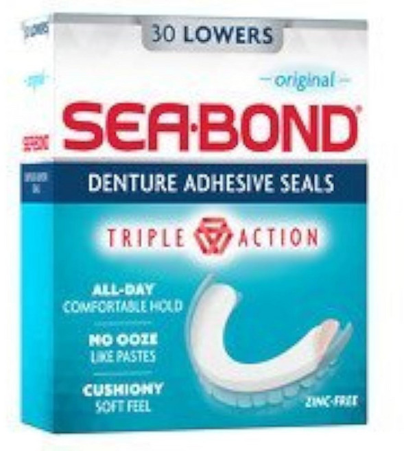 Sea-Bond 틀니 접착 웨이퍼 하부 - 2pc