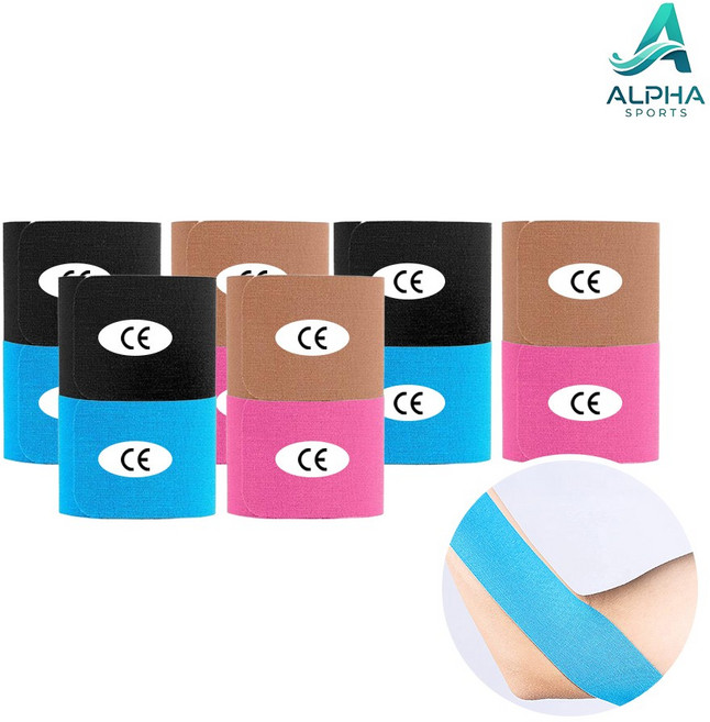 알파 5CM스포츠 사전커트 탄력 근육테이프 혼합, 1세트, 12개입