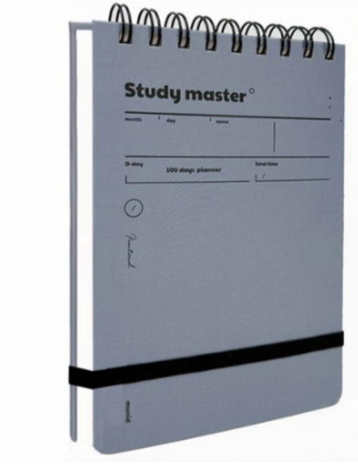 뮤니드 상철 100일 스터디 플래너 밴드형, 1개, IN 블루