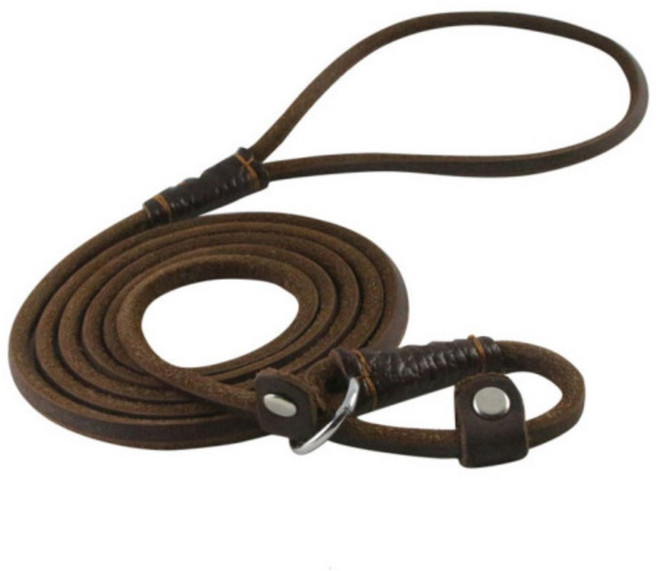 일체형리드줄 소형견 가죽리드줄 훈련용 목줄 수작업, 1개