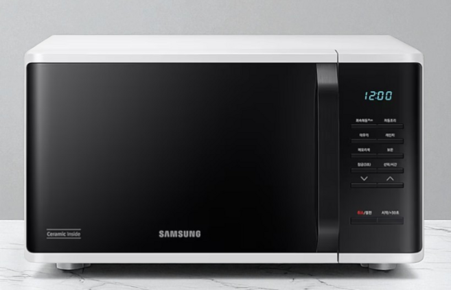 삼성전자 세라믹 전자레인지 화이트 23L 버튼식, MS23C3513AW