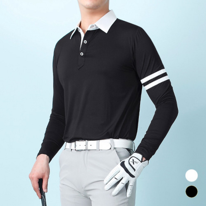 마스터베어 봄가을 남성 카라 골프티셔츠 긴팔 골프웨어 SM53