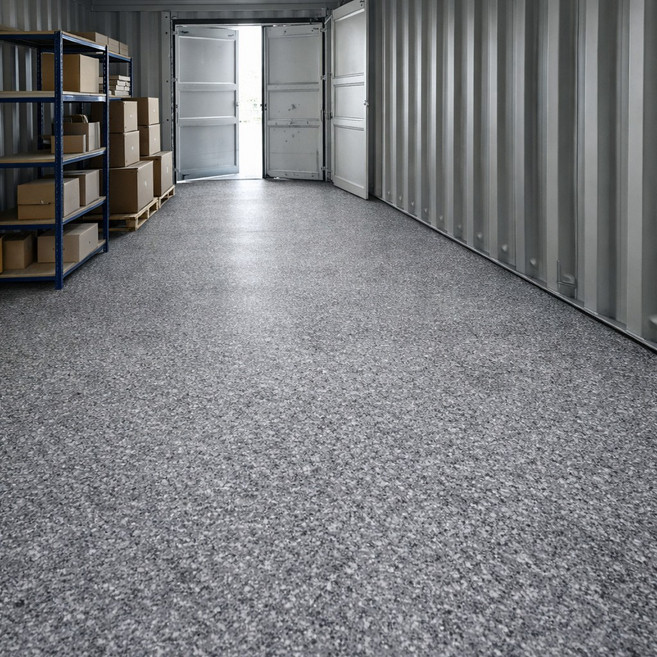 데코리아 PVC 후로링 무점착 겹침시공 사무실 창고 전용 장판 VF 006, 그레이 테라조